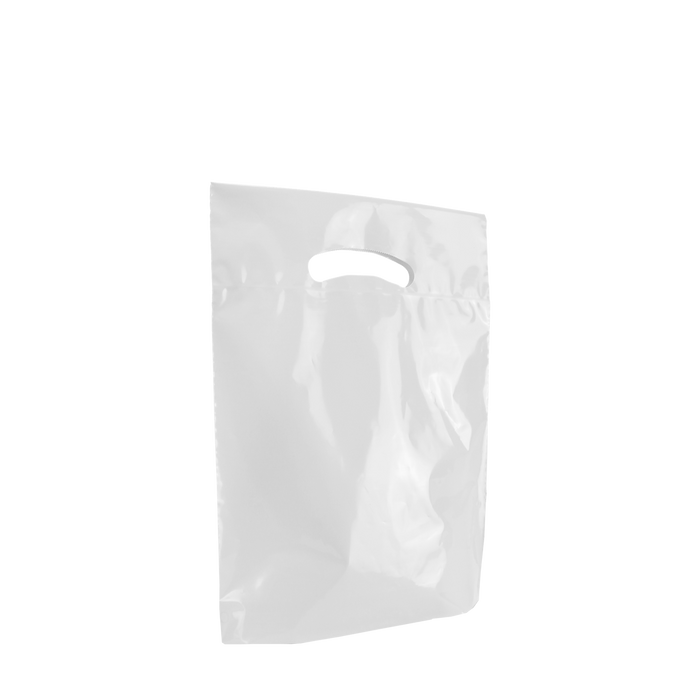 White Small Eco-Friendly Die Cut Plastic Bag