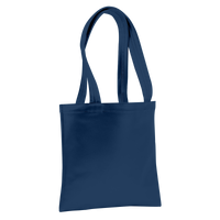 Navy Blue Large Vegan Leather Tote Bag Thumb