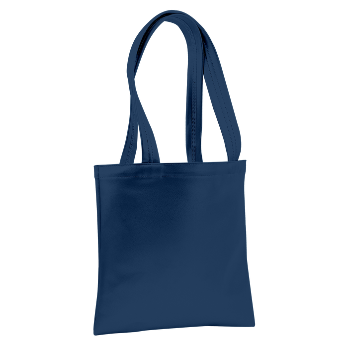 Navy Blue Large Vegan Leather Tote Bag