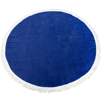 Royal Fringed Color Round Beach Towel Thumb