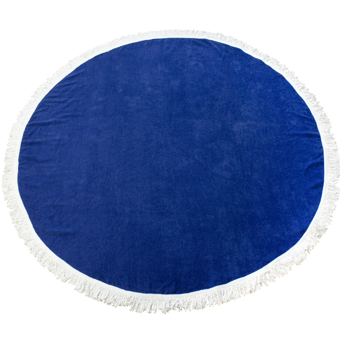 Royal Fringed Color Round Beach Towel