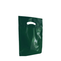 Hunter Green Small Eco-Friendly Die Cut Plastic Bag Thumb