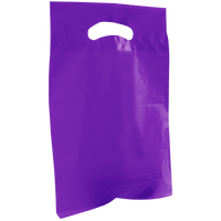 Purple Small Recyclable Die Cut Plastic Bag Thumb