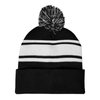 Black Striped Winter Beanie Thumb