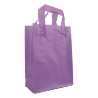 Lavender Medium Frosted Plastic Shopper Thumb