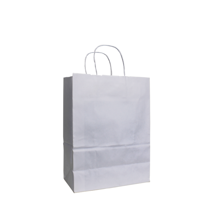 White Small White Paper Shopper Bag