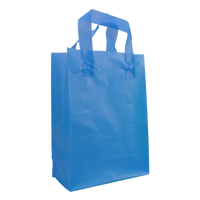 Blue Medium Frosted Plastic Shopper Thumb