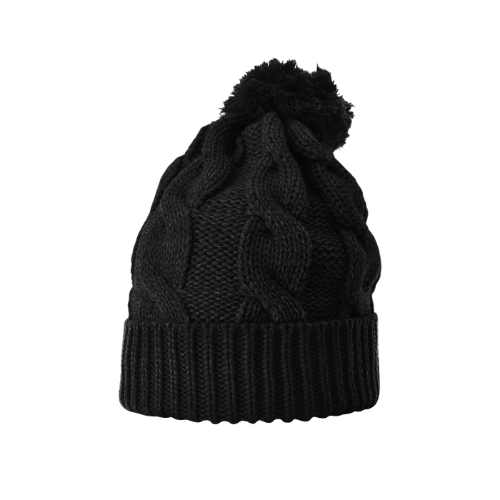 Black Cable Knit Beanie