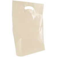 Ivory Medium Recyclable Die Cut Plastic Bag Thumb