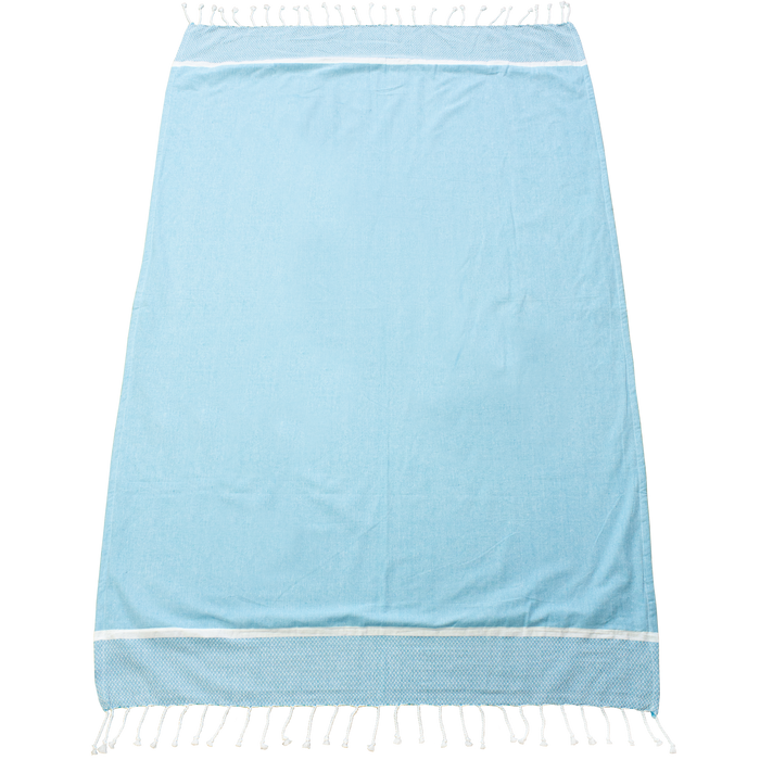 Turquoise DISCONTINUED - Shoreline Fringed Beach Towel 