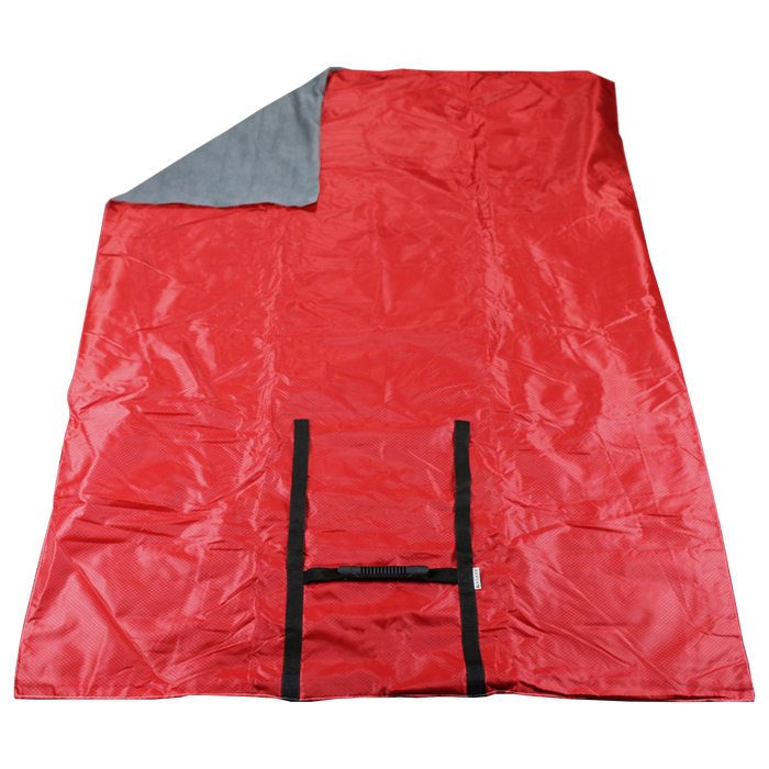 Red Portable Picnic Fleece Blanket