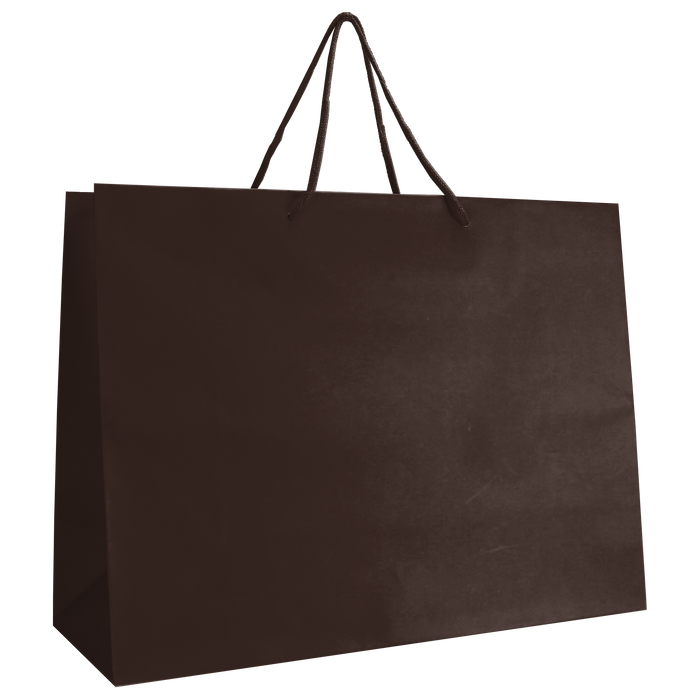 Chocolate Large Matte Shopper Bag