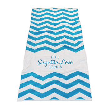 Horizon Chevron Striped Beach Towel