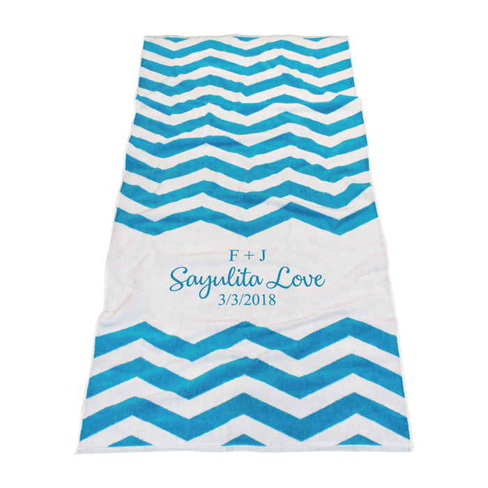  Horizon Chevron Striped Beach Towel