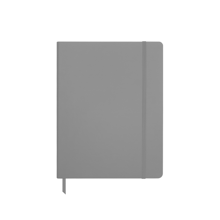 Gray Medium Soft Faux Leather Journal