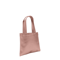 Metallic Rose Gold Small Vegan Leather Tote Bag Thumb