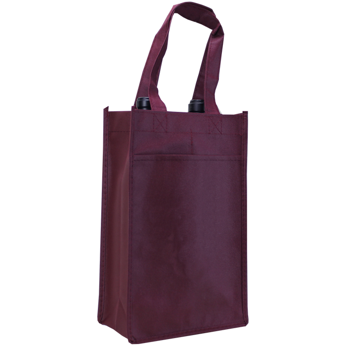 Burgundy 2 Bottle Wine Tote