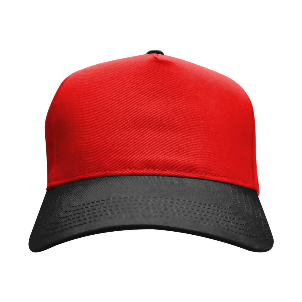 Red and black baseball hot sale cap