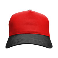 Red/Black Otto Cotton Twill Baseball Cap Thumb