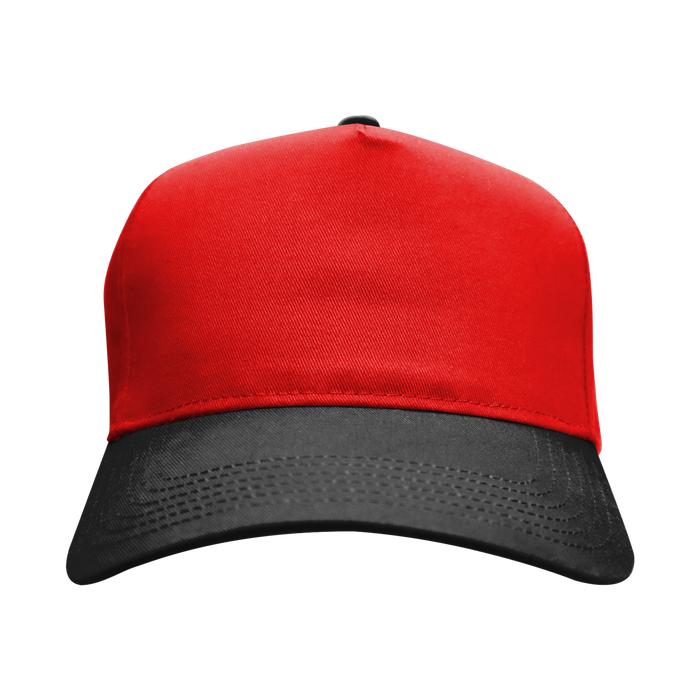 Red/Black Otto Cotton Twill Baseball Cap