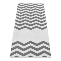 Grey Horizon Chevron Striped Beach Towel Thumb