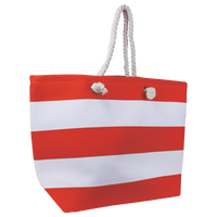 Red Marina Striped Beach Tote Thumb