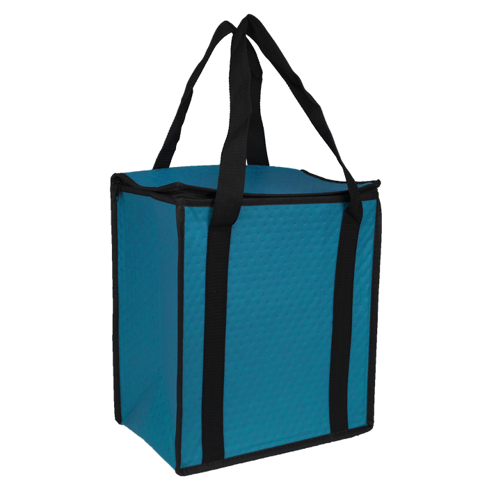 Sea Blue Square Top Insulated Tote