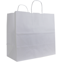 White Medium White Paper Shopper Bag Thumb