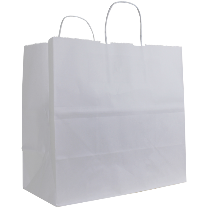 White Medium White Paper Shopper Bag