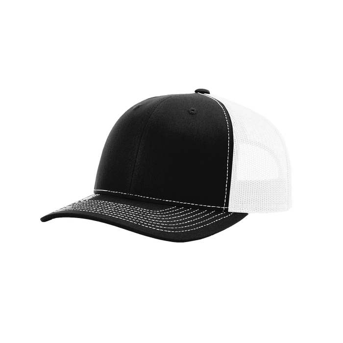 Black/White Richardson Trucker Snapback Hat