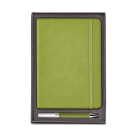 Green Hard Cover Journal and Ballpoint Pen Gift Set Thumb