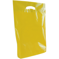 Yellow Medium Eco-Friendly Die Cut Plastic Bag Thumb