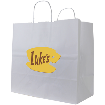 Medium White Paper Shopper Bag