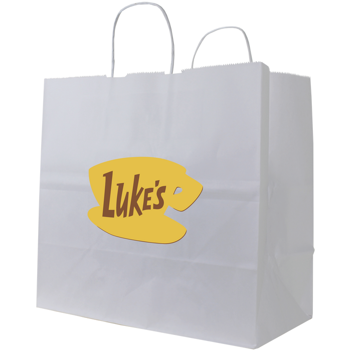  Medium White Paper Shopper Bag