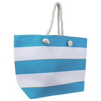 Turquoise Marina Striped Beach Tote Thumb