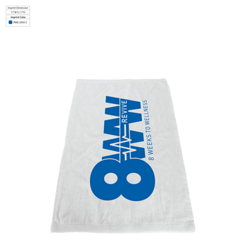 fitness towels & rally towels,  silkscreen imprint, 