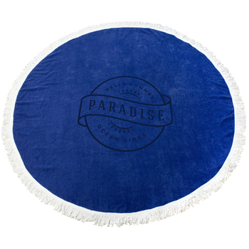 Fringed Color Round Beach Towel