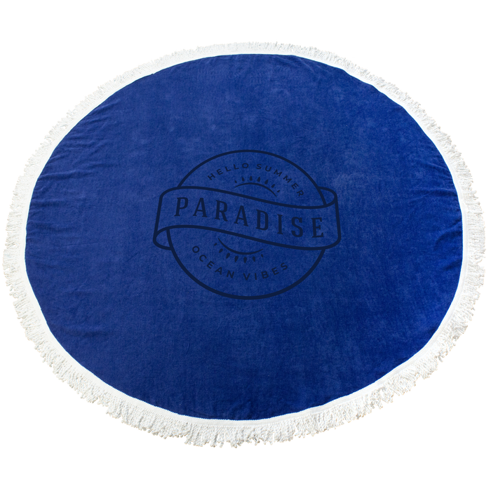  Fringed Color Round Beach Towel