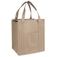 Tan Insulated Tote with Pocket Thumb