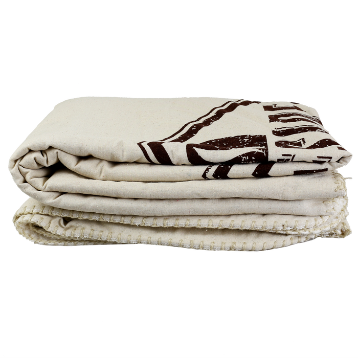 Slaggard Linen Blanket / Embroidered Blankets and Screen Printed