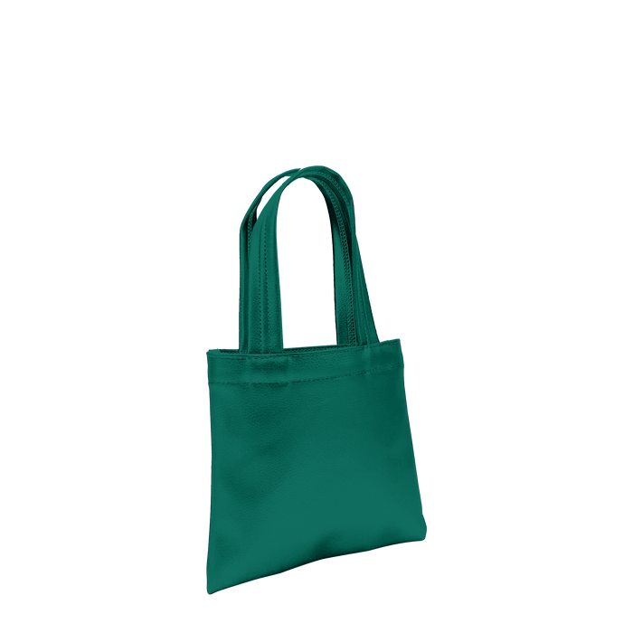 Jungle Green Small Vegan Leather Tote Bag