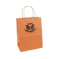 Orange Kraft Paper Pumpkin Bag Thumb