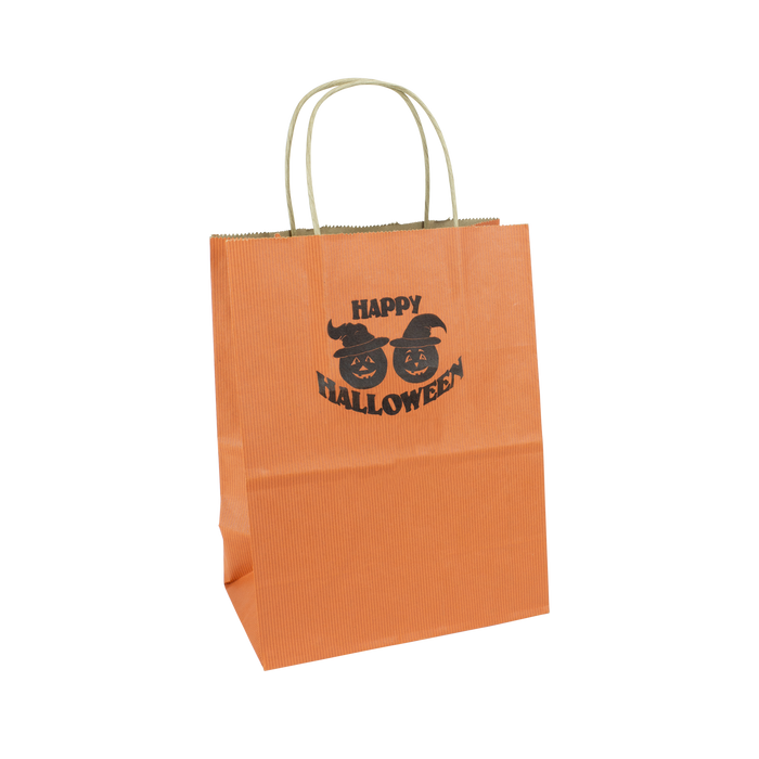 Orange Kraft Paper Pumpkin Bag