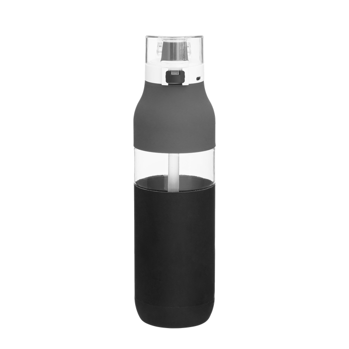 Shadow Flip Cap Water Bottle with Straw