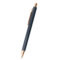 Navy Twain Retractable Rose Gold Pen Thumb