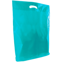 Teal Large Recyclable Die Cut Plastic Bag Thumb