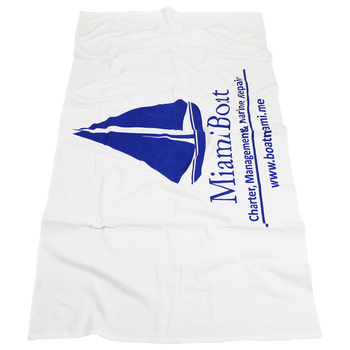 Budget White Beach Towel