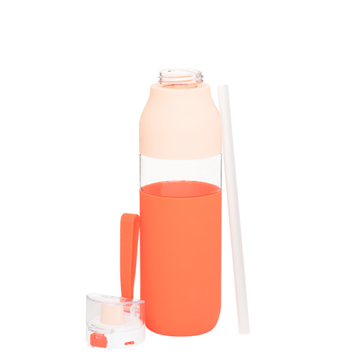  Flip Cap Water Bottle with Straw