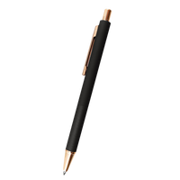 Black Twain Retractable Rose Gold Pen Thumb