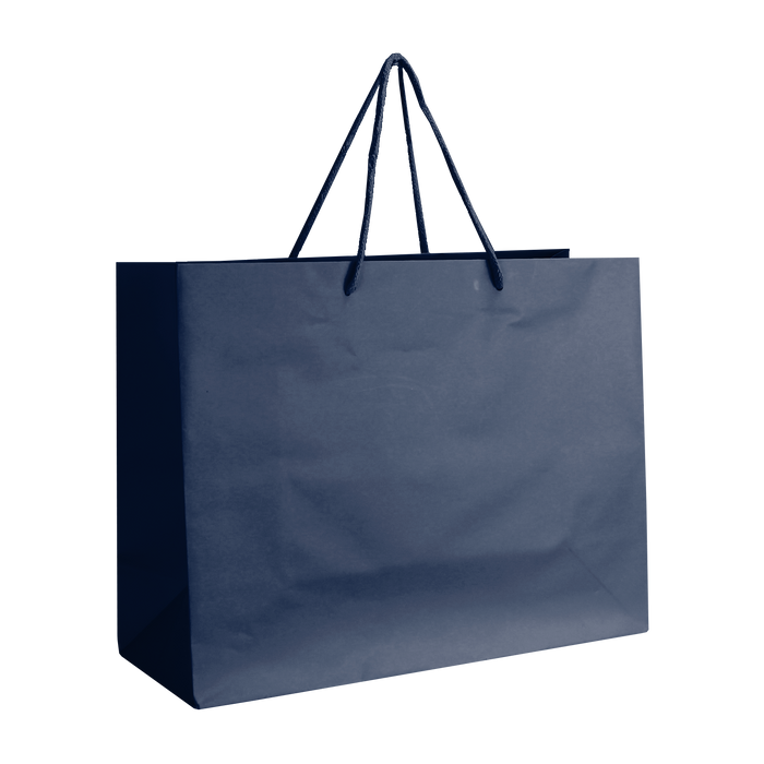 Navy Blue Medium Matte Shopper Bag